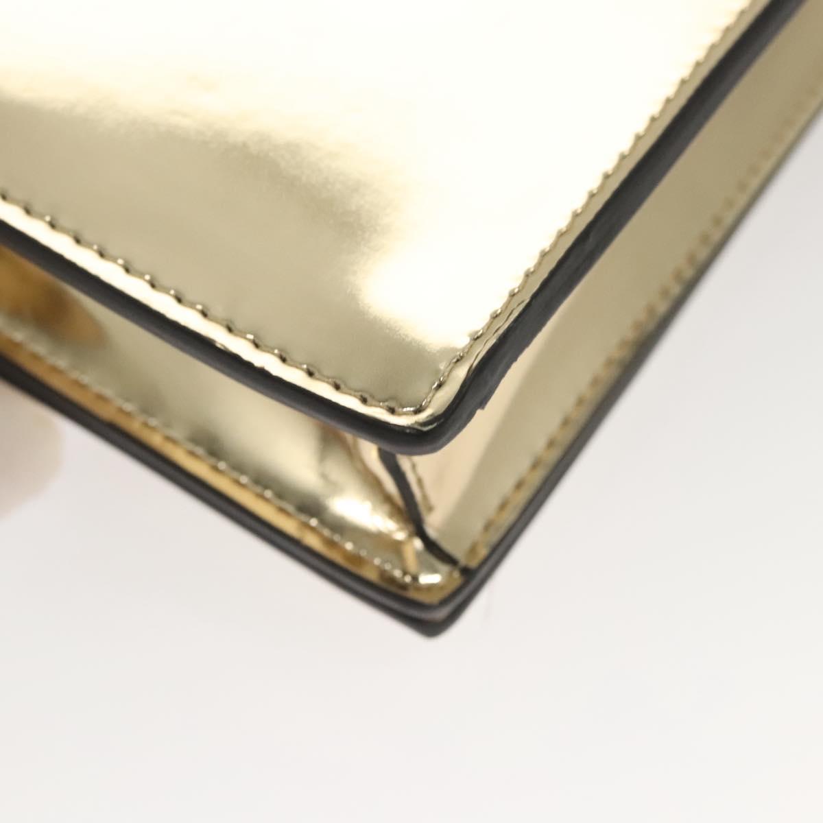 Versace Gold Patent Leather Shoulder Bag (Pre-Owned)