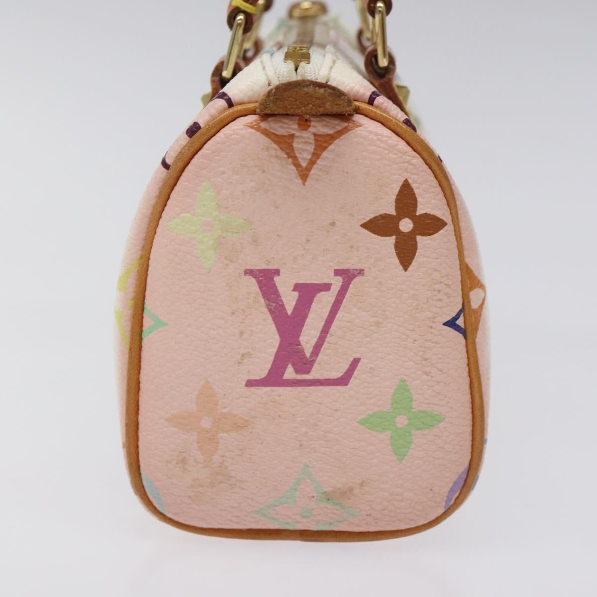 Louis Vuitton Mini Speedy White Canvas Handbag (Pre-Owned)