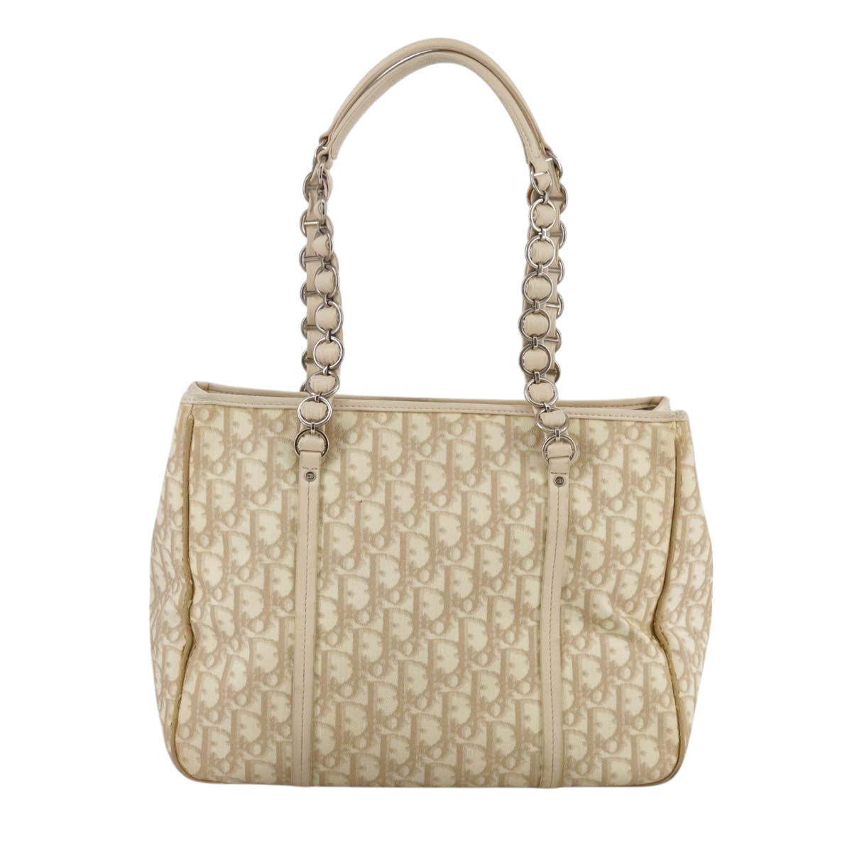 Dior Romantique Beige Canvas Shoulder Bag (Pre-Owned)