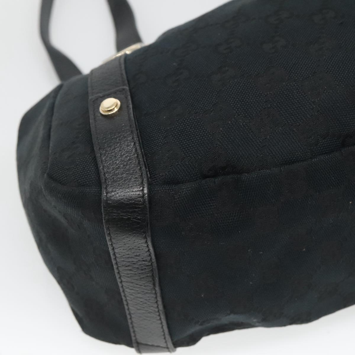 Gucci Abbey Black Canvas Tote Bag (Pre-Owned)
