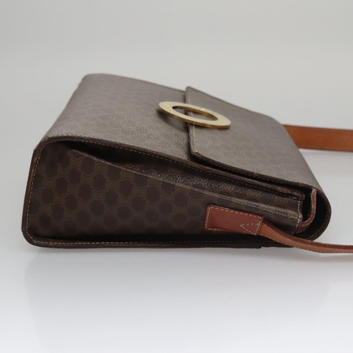 Céline Macadam Brown Canvas Shoulder Bag (Pre-Owned)