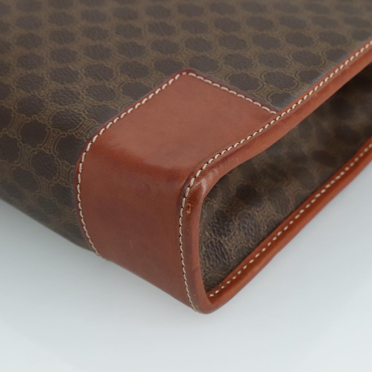 Céline Macadam Brown Canvas Briefcase Bag (Pre-Owned)