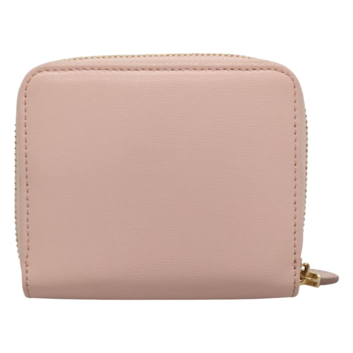 Salvatore Ferragamo Gancio Pink Leather Wallet (Pre-Owned)