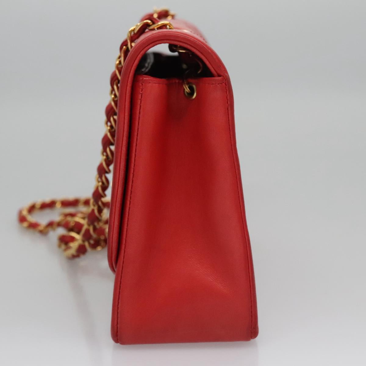 Chanel Diana Red Leather Shoulder Bag (Pre-Owned)