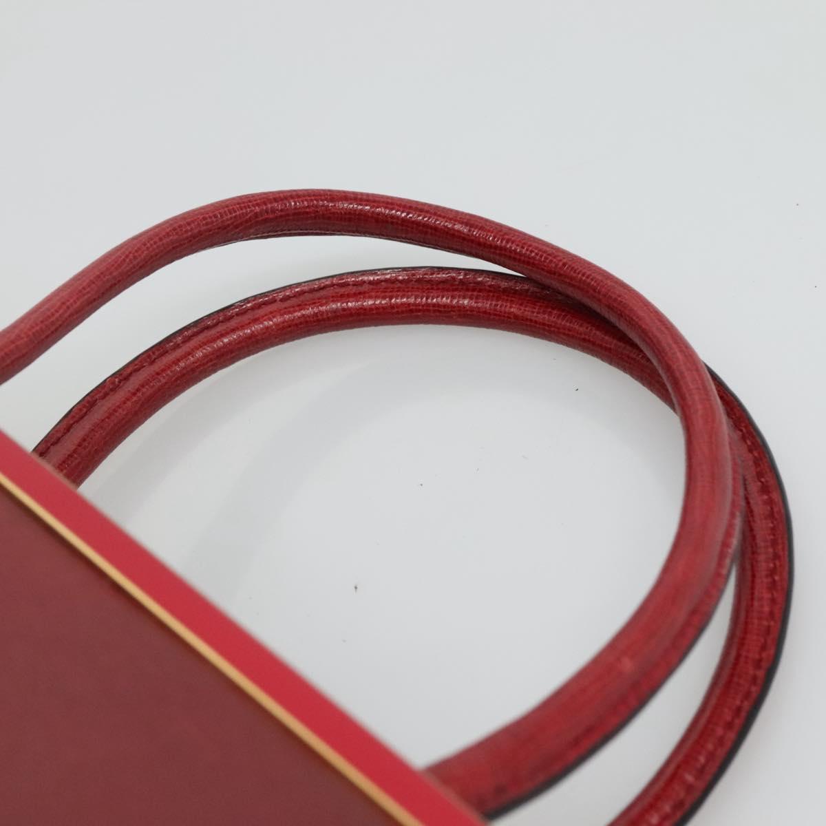 Fendi 2Jours Red Leather Tote Bag (Pre-Owned)