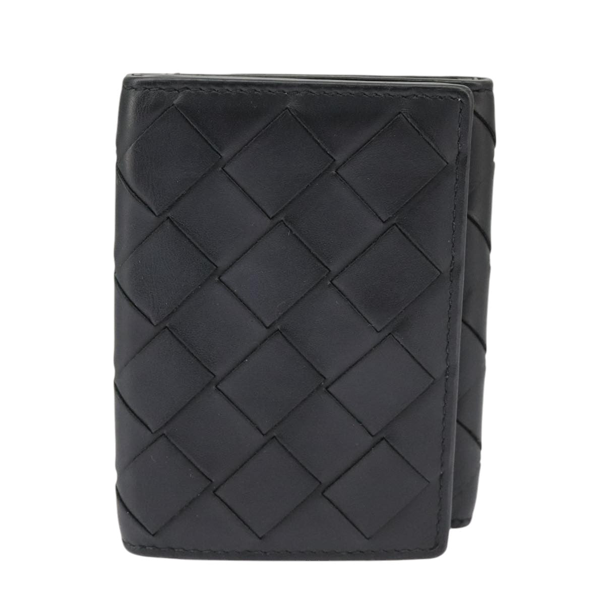 Bottega Veneta Intrecciato Black Leather Wallet (Pre-Owned)