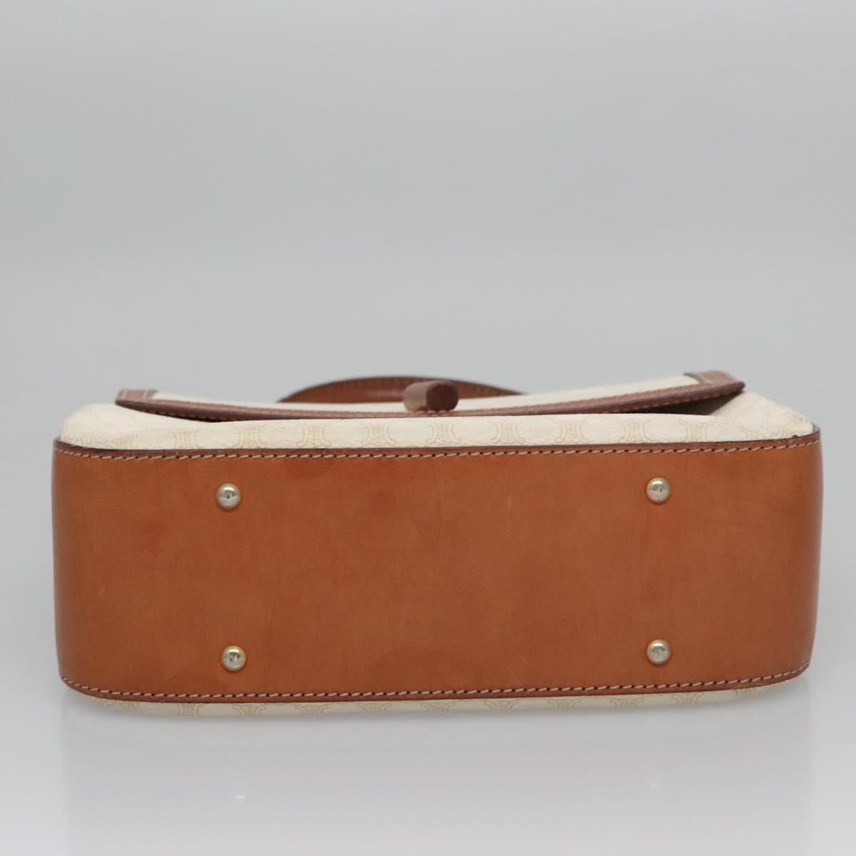 Céline Macadam White Canvas Handbag (Pre-Owned)