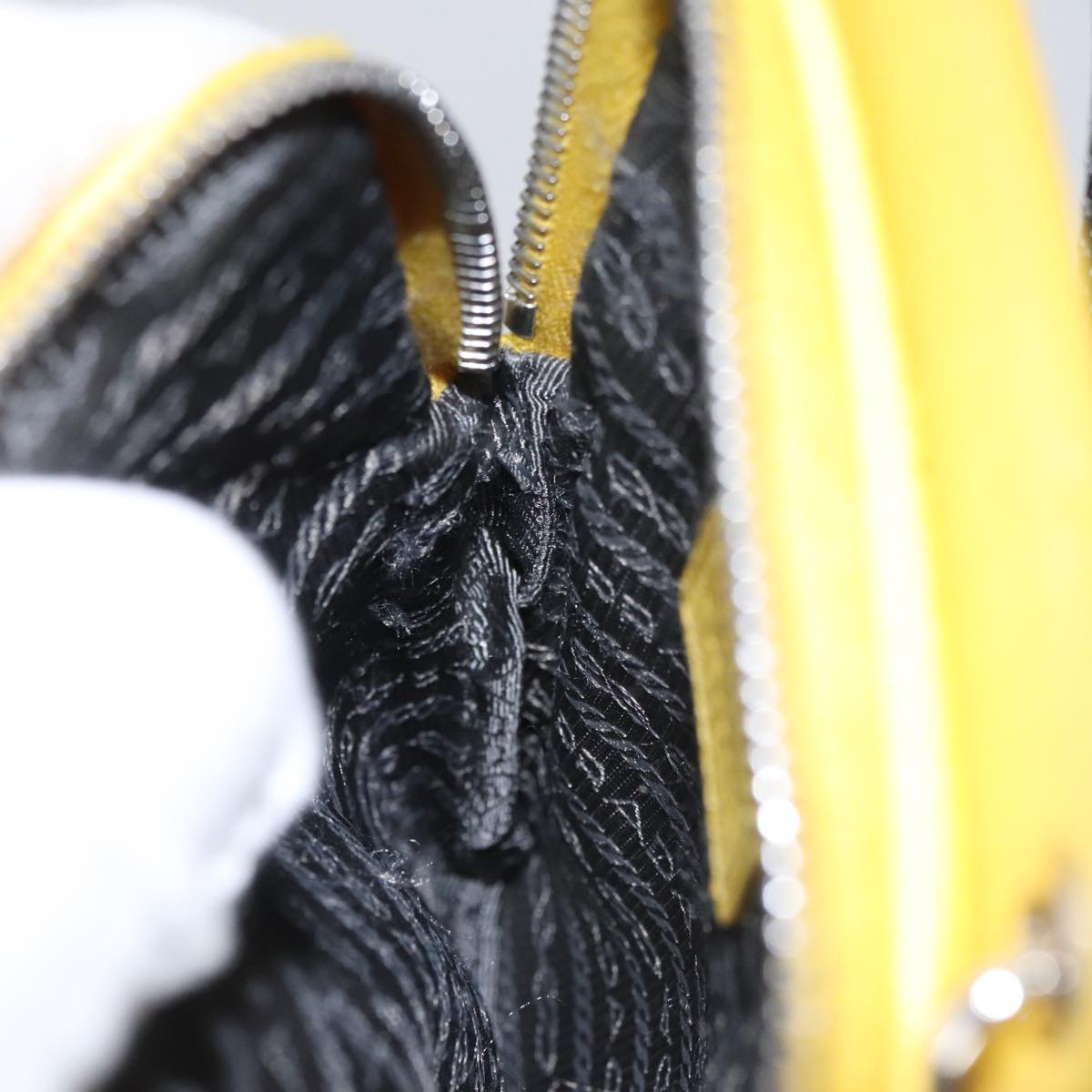 Prada Yellow Synthetic Shoulder Bag (Pre-Owned)