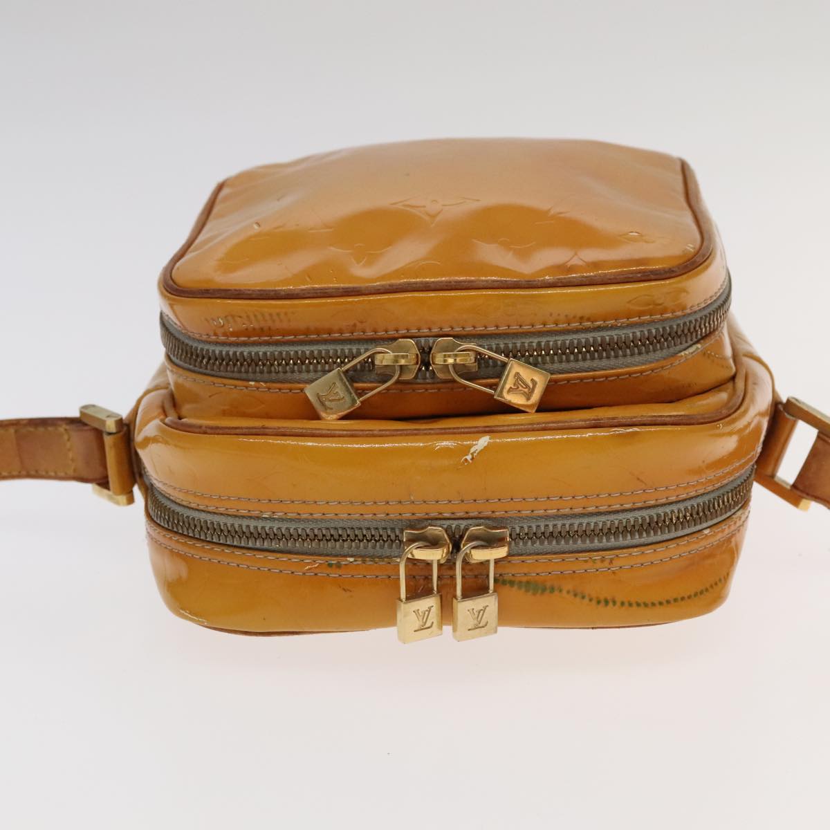 Louis Vuitton Wooster Yellow Patent Leather Clutch Bag (Pre-Owned)
