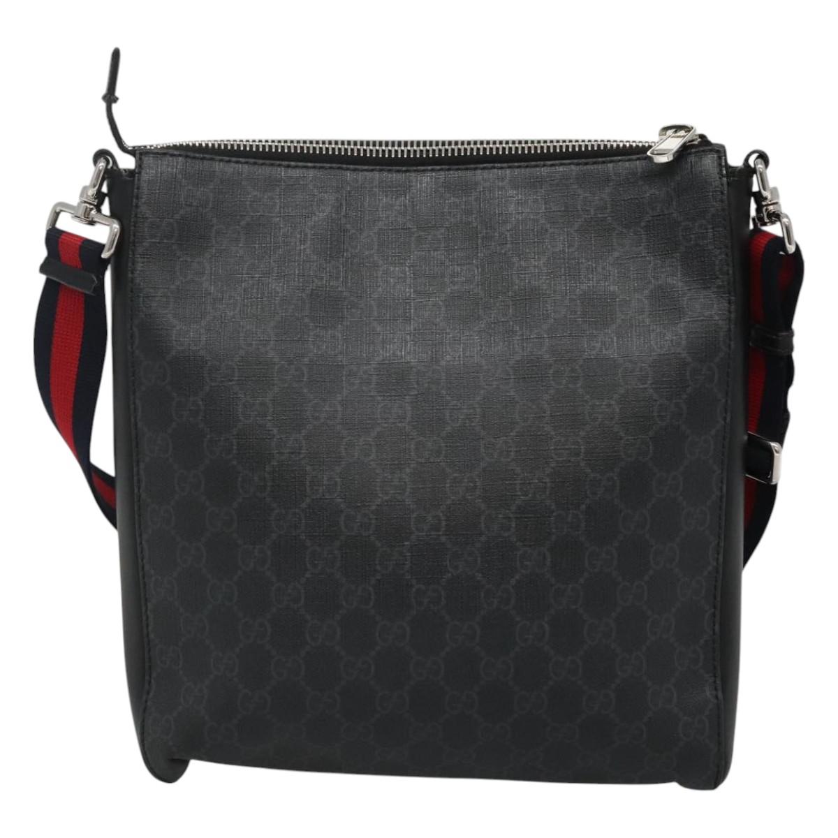 Gucci Gg Canvas Black Canvas Shoulder Bag (Pre-Owned)