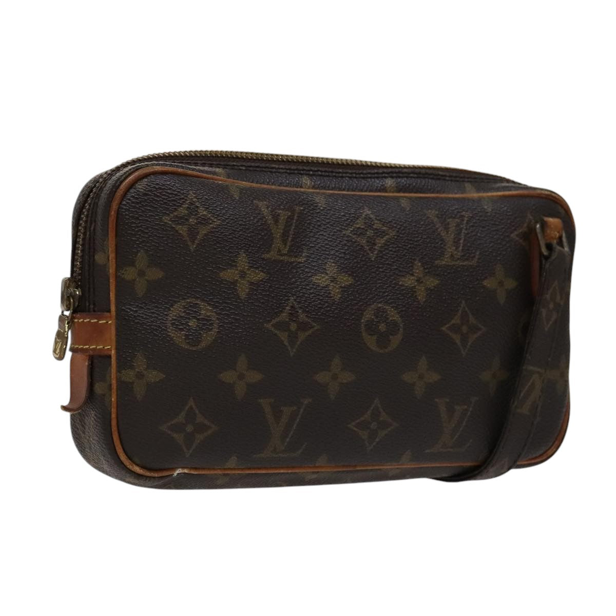 Louis Vuitton Marly Brown Canvas Shoulder Bag (Pre-Owned)