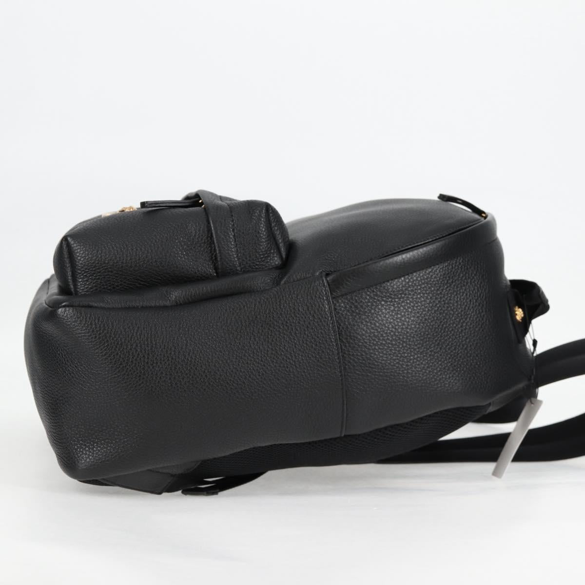 Versace Medusa Black Leather Backpack Bag (Pre-Owned)