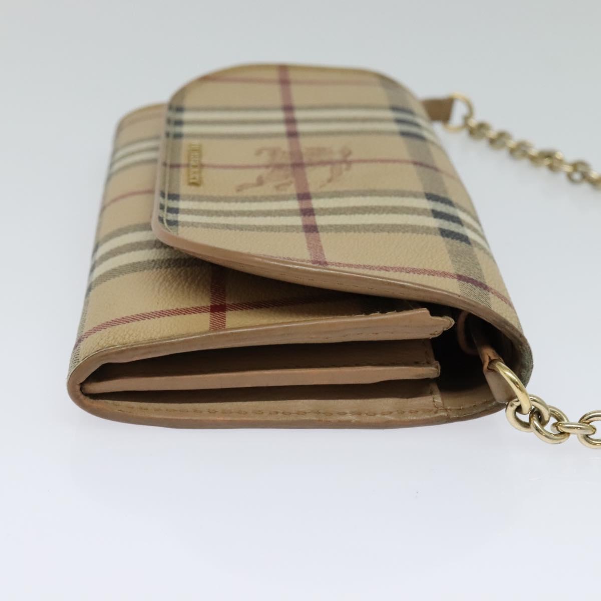 Burberry Haymarket Beige Canvas Wallet (Pre-Owned)