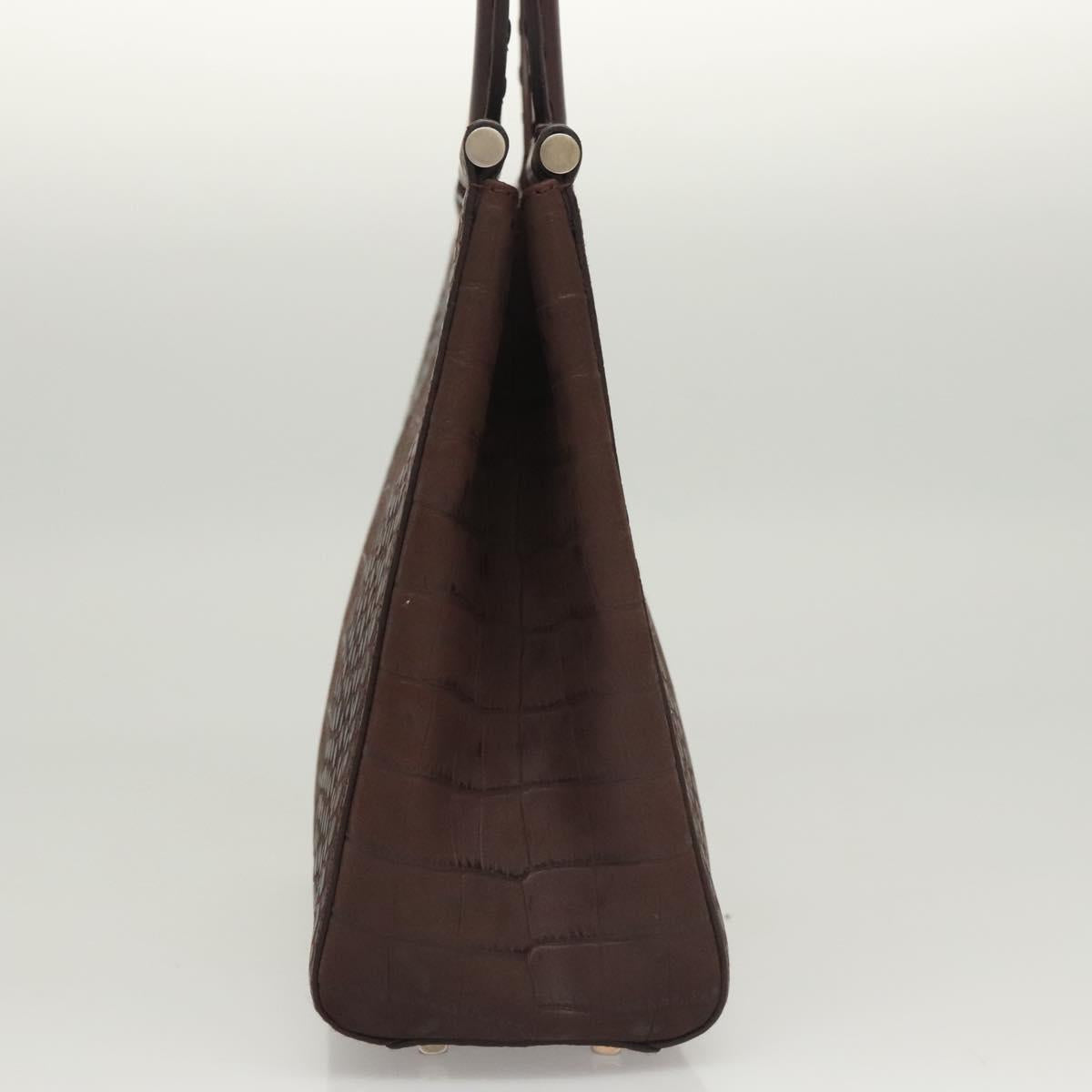 Salvatore Ferragamo Iconic Top Handle Brown Leather Handbag (Pre-Owned)