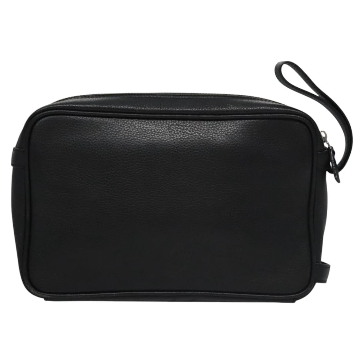 Burberry Black Leather Clutch Bag (Pre-Owned)