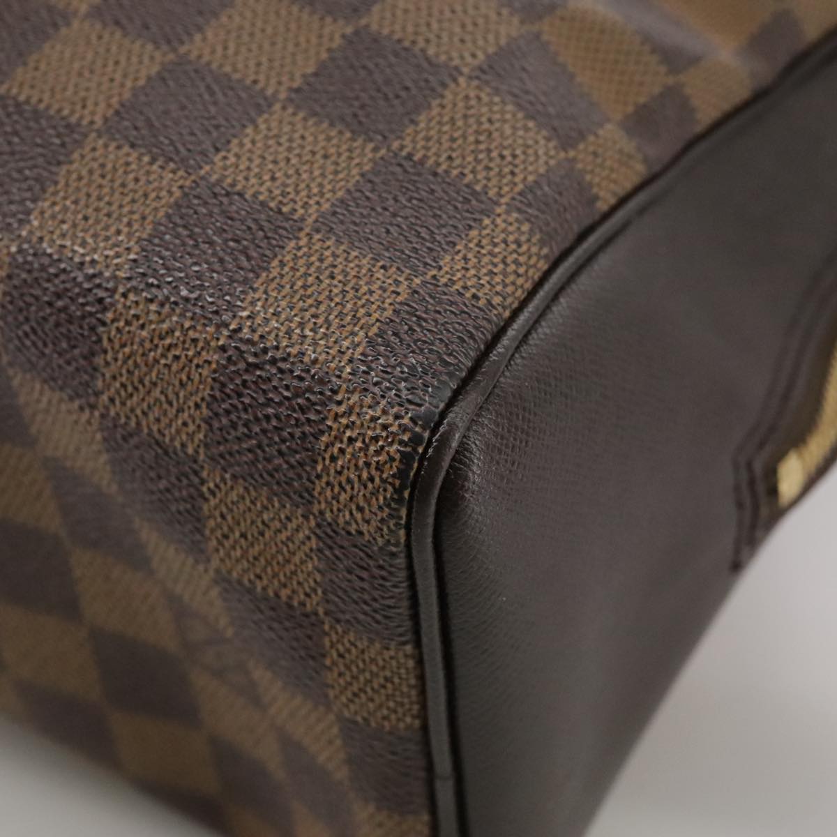 Louis Vuitton Triana Brown Canvas Handbag (Pre-Owned)