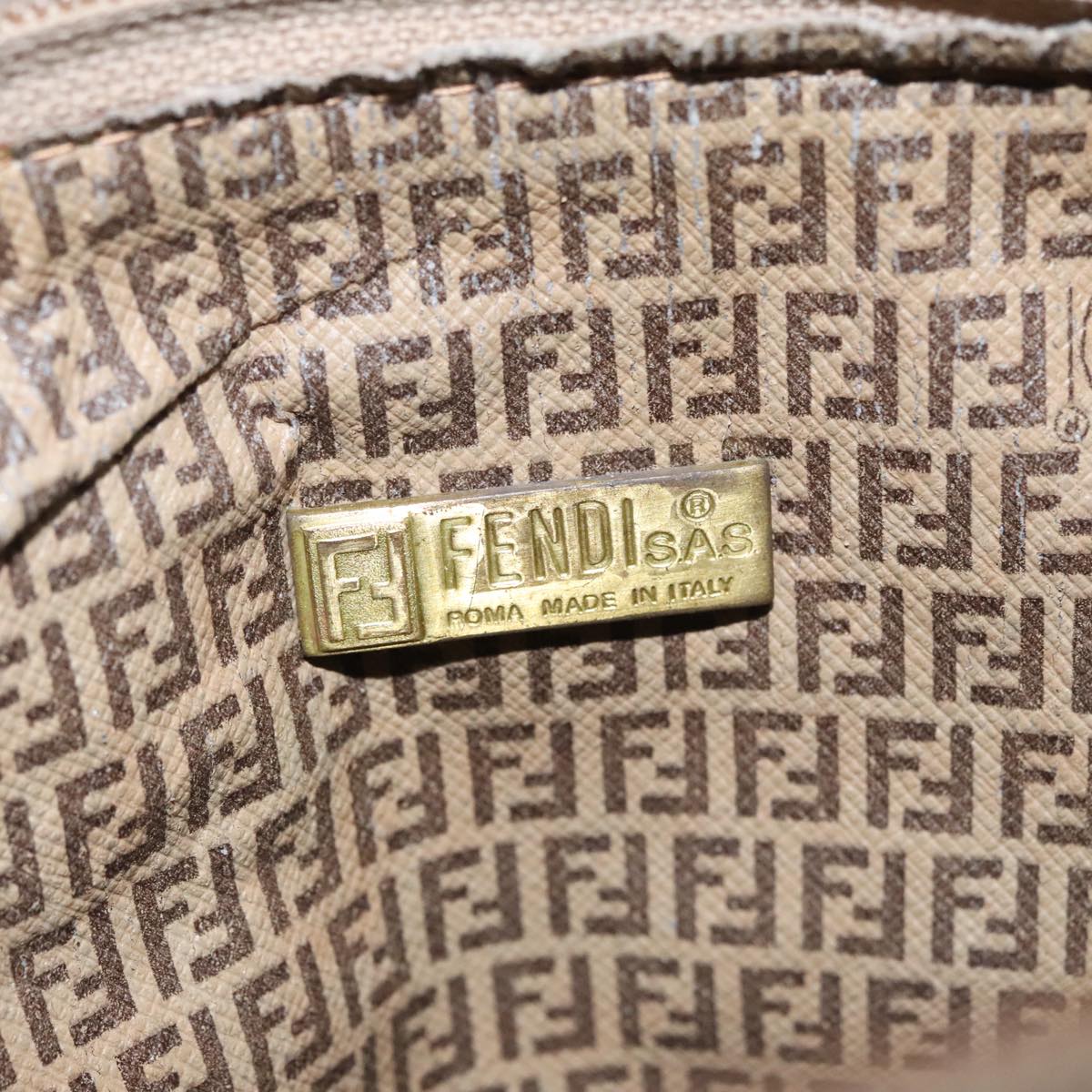 Fendi Beige Canvas Shoulder Bag (Pre-Owned)