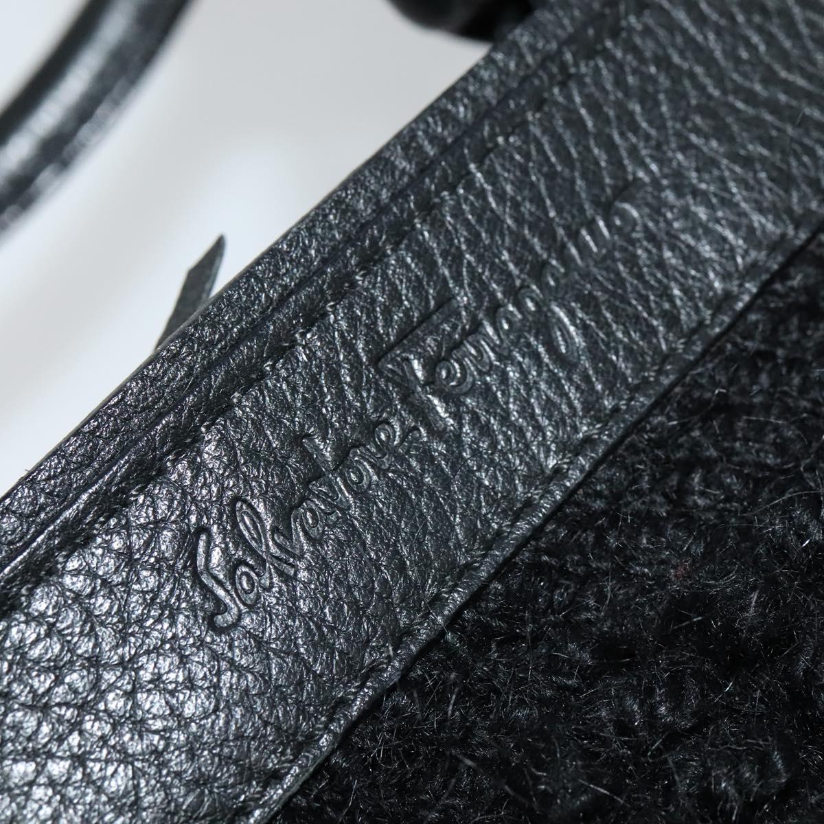 Salvatore Ferragamo Black Wool Handbag (Pre-Owned)