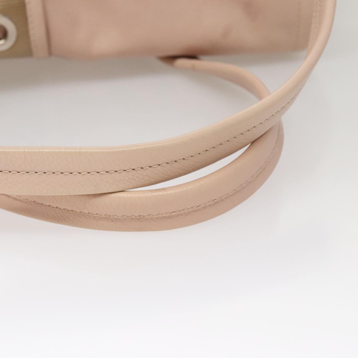 Prada Beige Synthetic Shoulder Bag (Pre-Owned)
