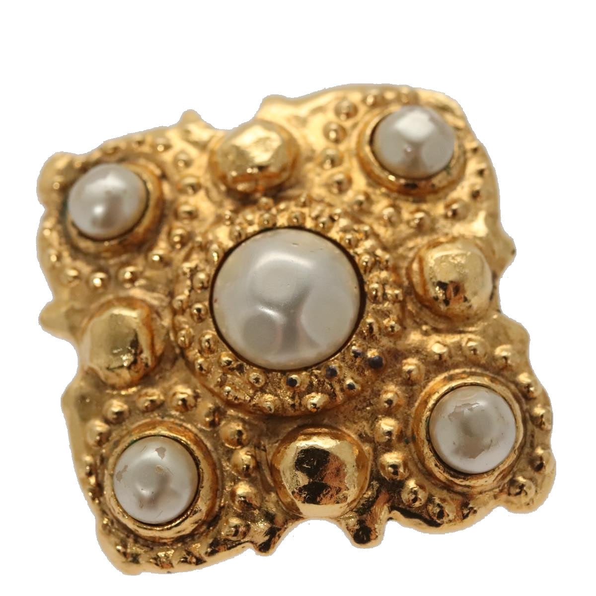 Chanel Gold Metal Brooch Jewelry (Pre-Owned)