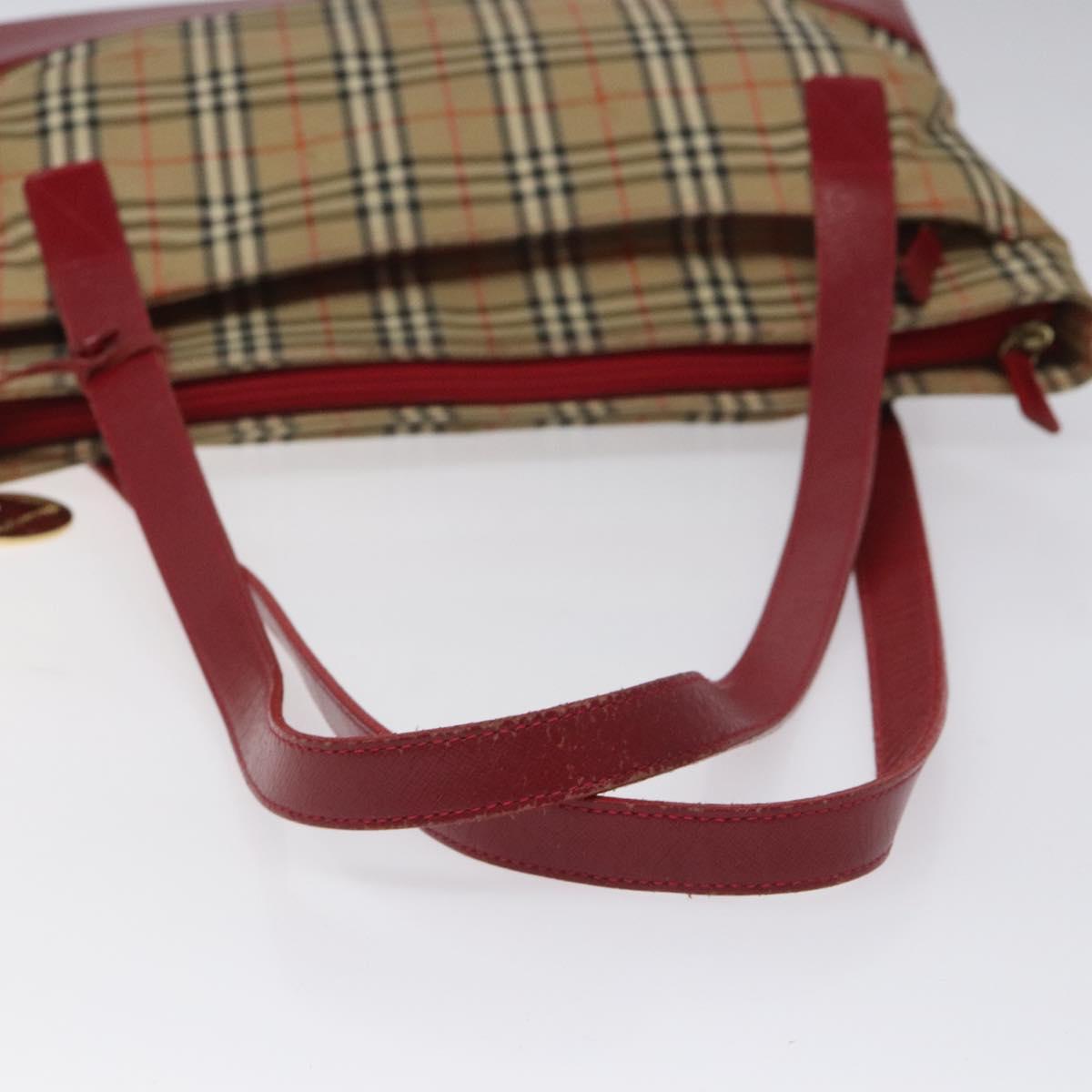 Burberry Nova Check Beige Canvas Tote Bag (Pre-Owned)