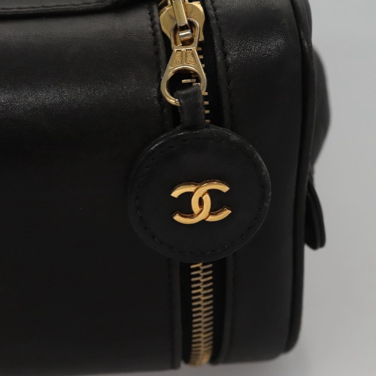 Chanel Vanity Black Leather Handbag (Pre-Owned)