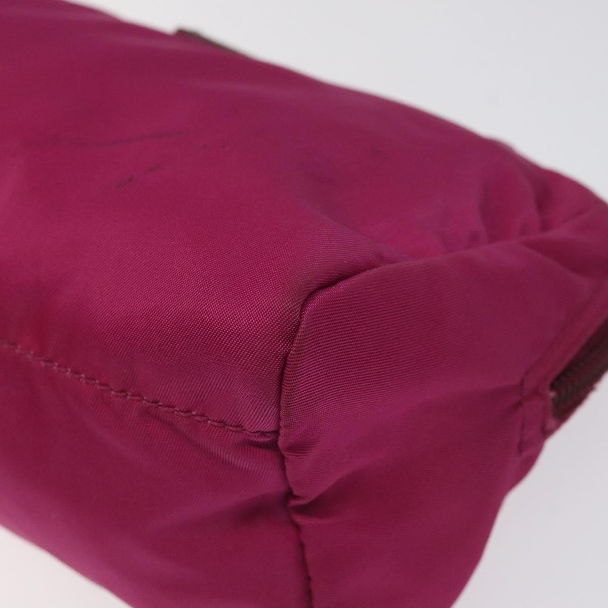 Prada Cosmetic Pouch Pink Synthetic Clutch Bag (Pre-Owned)