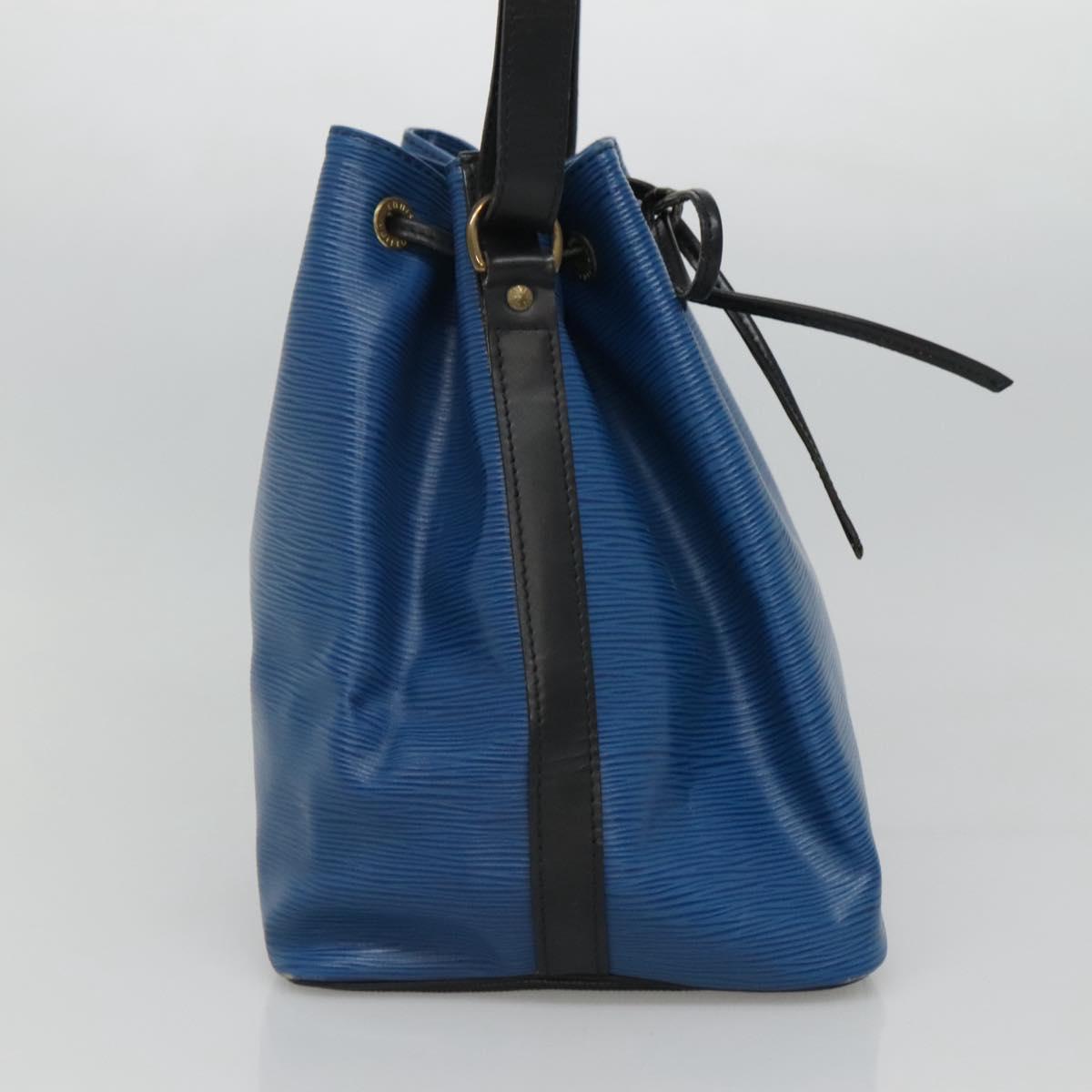 Louis Vuitton Petit Noé Navy Leather Shoulder Bag (Pre-Owned)