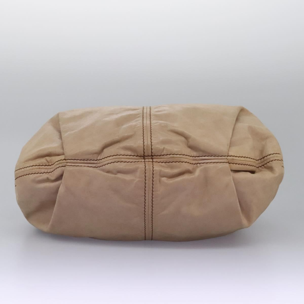 Miu Miu Vitello Beige Leather Handbag (Pre-Owned)