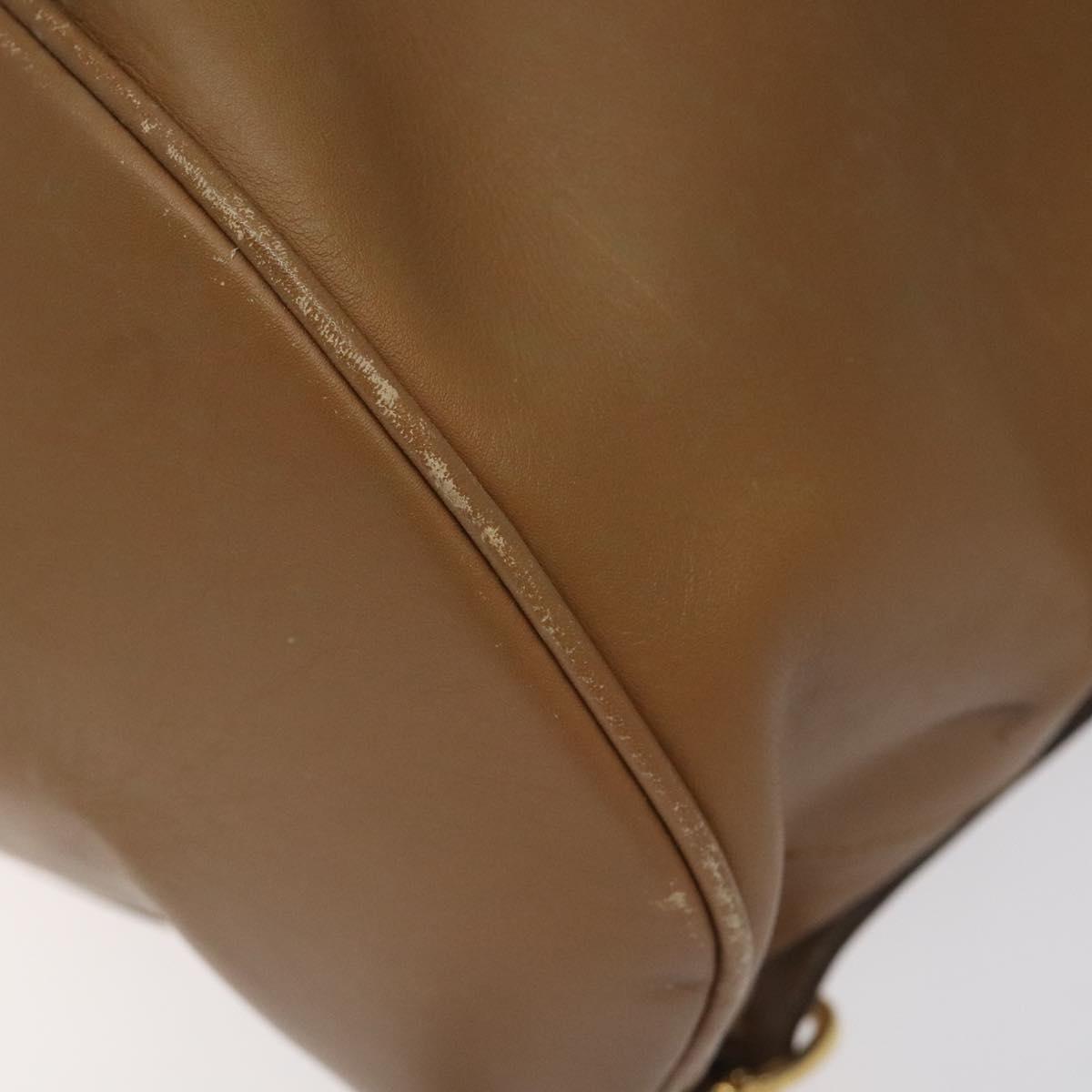 Salvatore Ferragamo Gancini Brown Leather Backpack Bag (Pre-Owned)