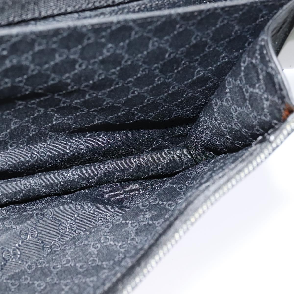 Gucci Gg Denim Black Canvas Shoulder Bag (Pre-Owned)