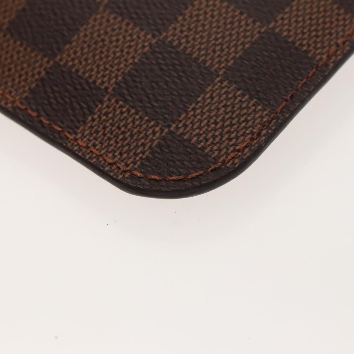 Louis Vuitton Neverfull Pouch Brown Canvas Clutch Bag (Pre-Owned)
