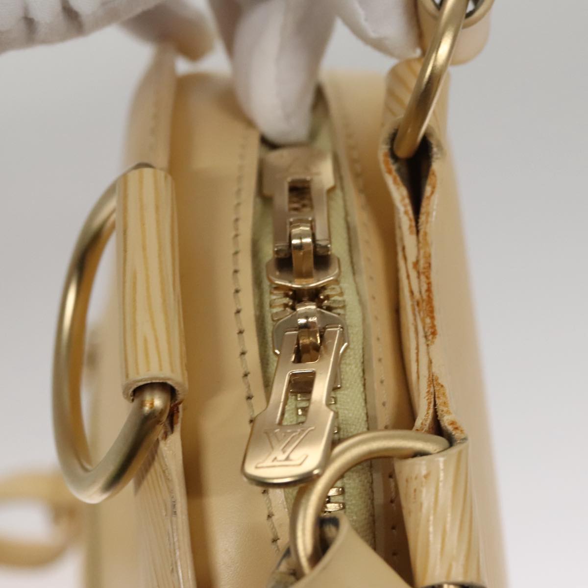 Louis Vuitton Mabillon Beige Leather Backpack Bag (Pre-Owned)