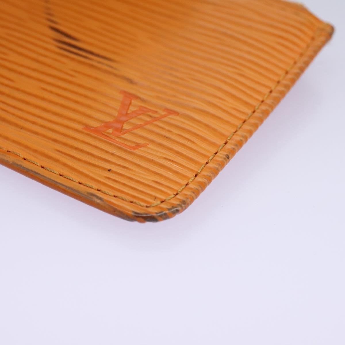 Louis Vuitton Pochette Clés Orange Leather Wallet (Pre-Owned)