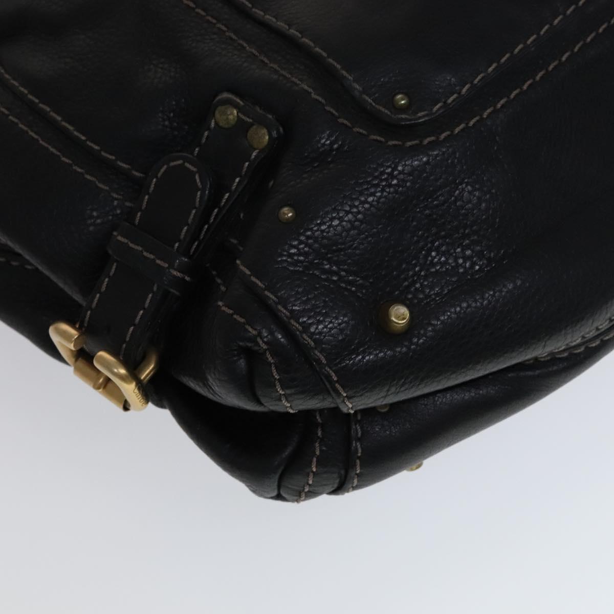 Chloé Paddington Black Leather Shoulder Bag (Pre-Owned)