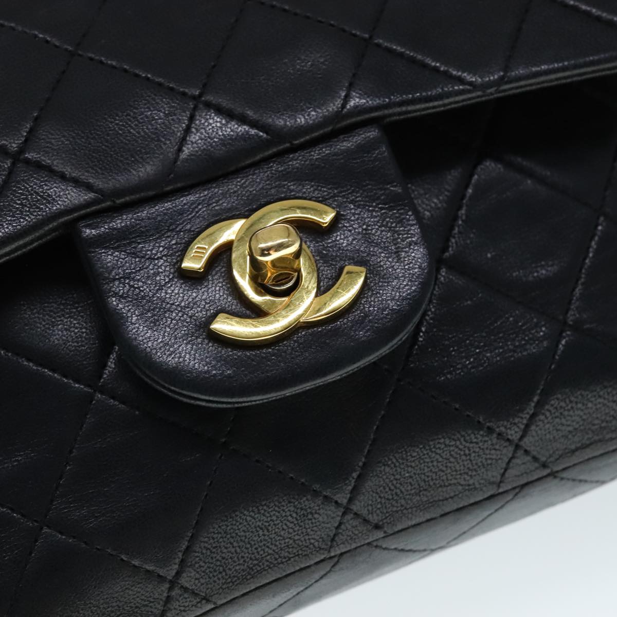 Chanel Timeless Black Leather Shoulder Bag (Pre-Owned)