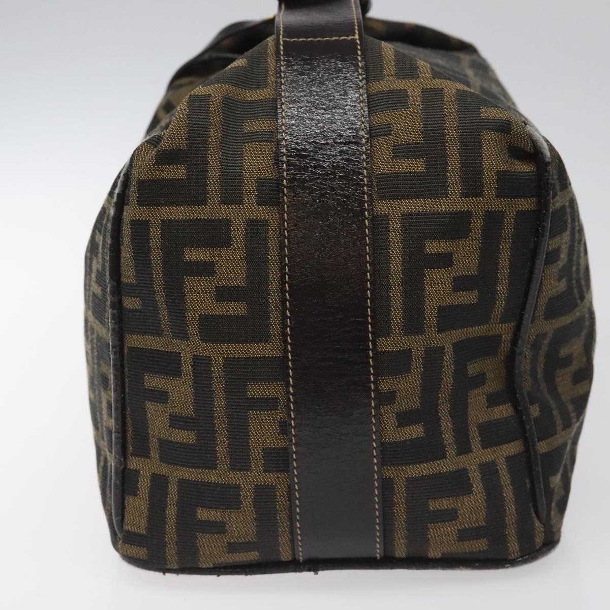 Fendi Zucca Brown Canvas Handbag (Pre-Owned)