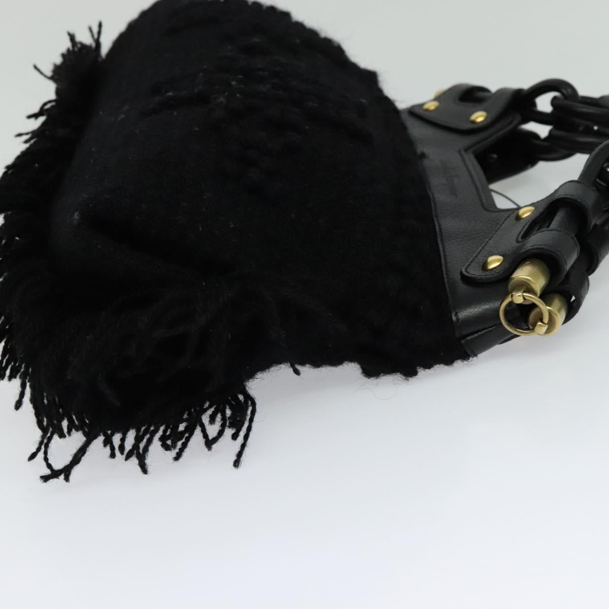 Salvatore Ferragamo Black Wool Handbag (Pre-Owned)