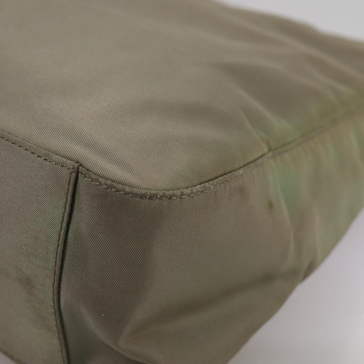 Prada Tessuto Khaki Synthetic Shoulder Bag (Pre-Owned)