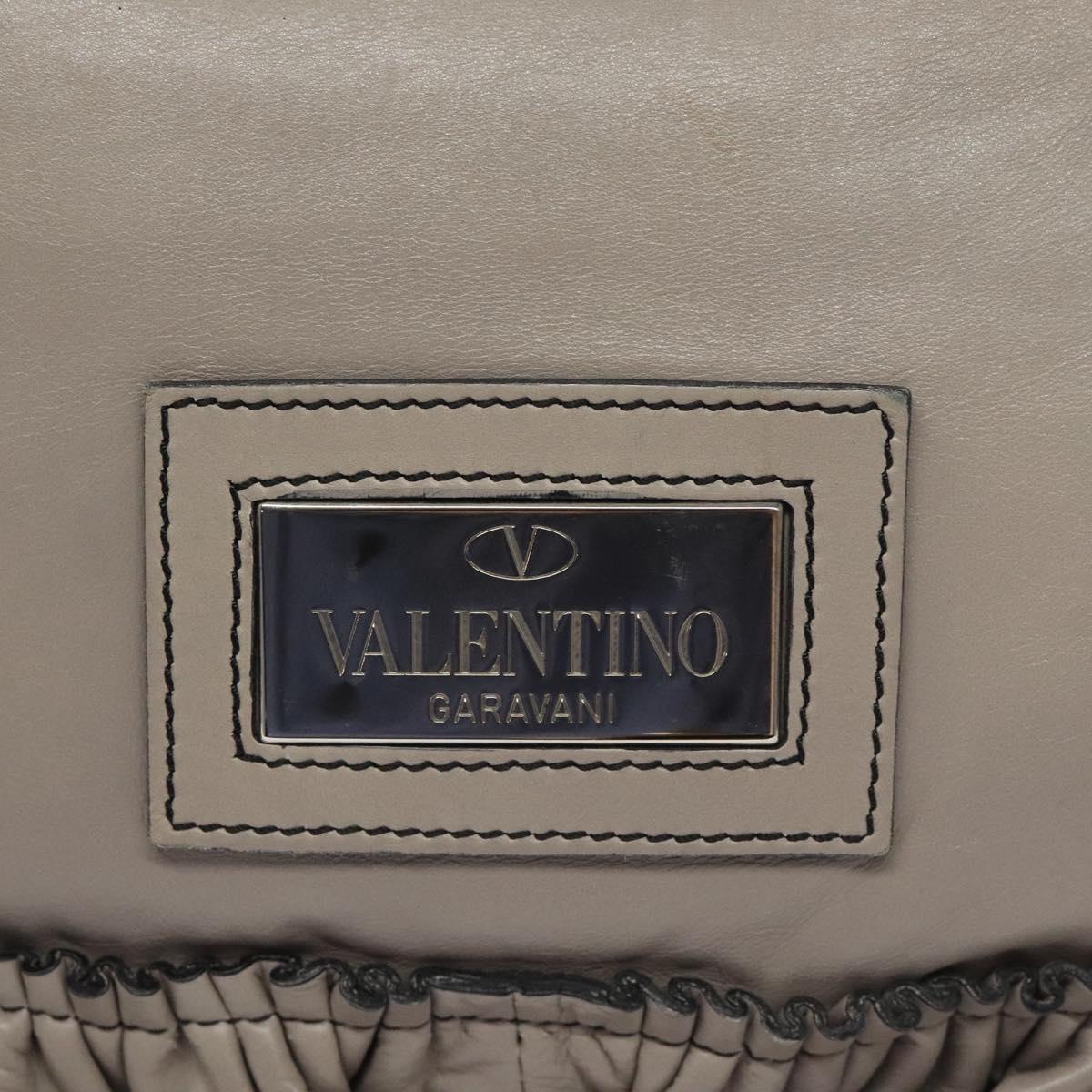 Valentino Garavani Grey Leather Shoulder Bag (Pre-Owned)
