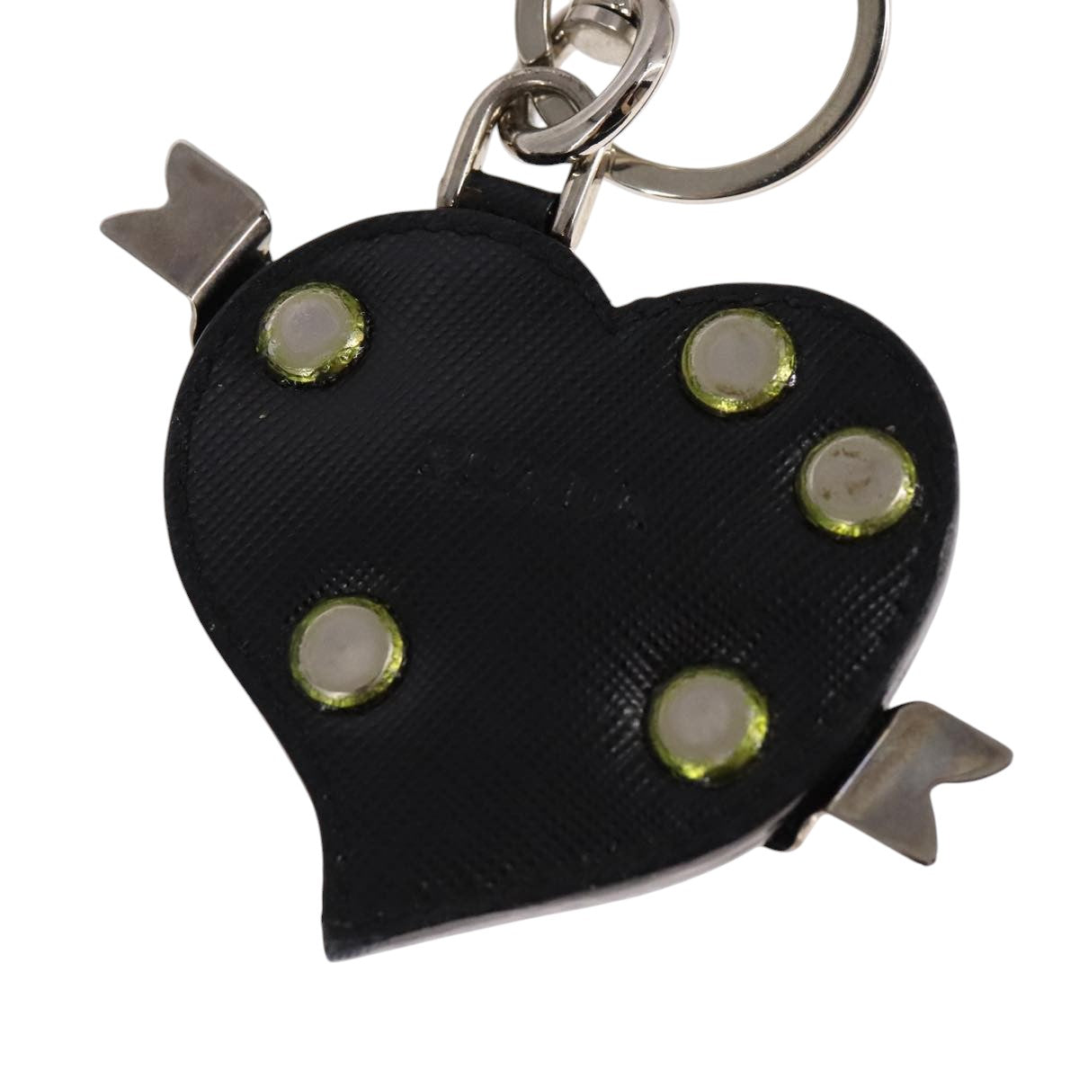 Prada Black Leather Bag Jewelry (Pre-Owned)