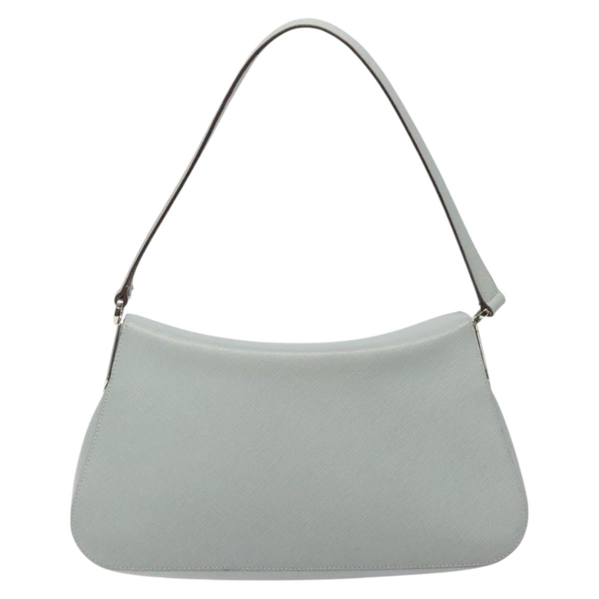 Salvatore Ferragamo Gancini Blue Leather Shoulder Bag (Pre-Owned)