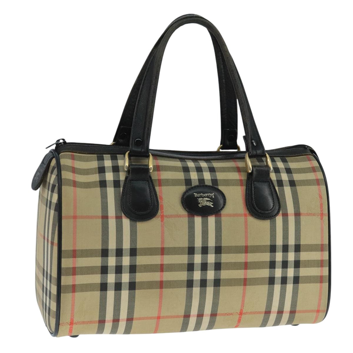 Burberry Nova Check Beige Canvas Travel Bag (Pre-Owned)