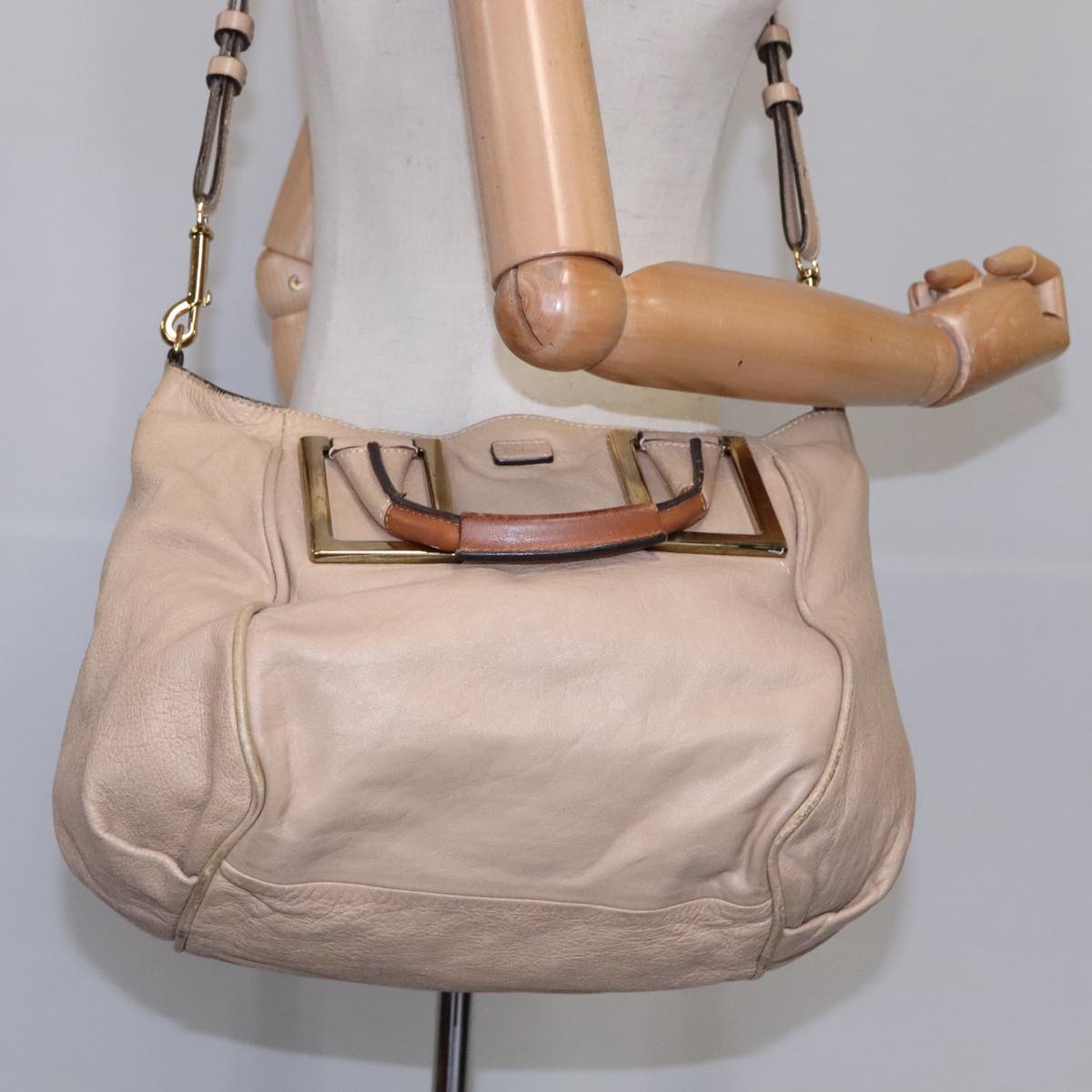 Chloé Ethel Beige Leather Handbag (Pre-Owned)