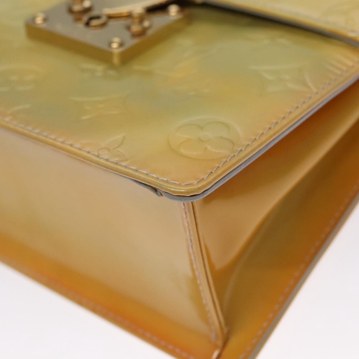 Louis Vuitton Spring Street Yellow Patent Leather Handbag (Pre-Owned)