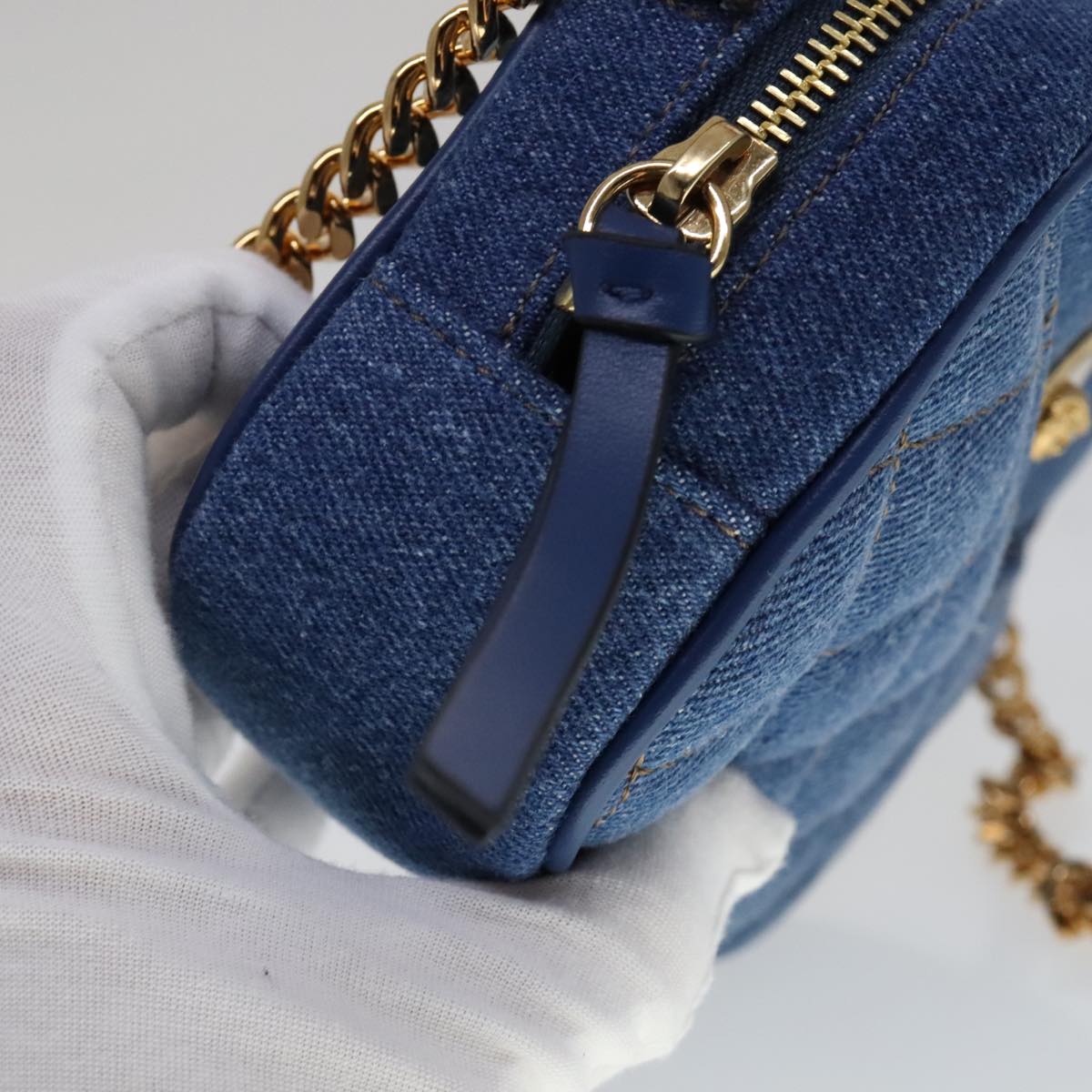 Versace Blue Denim - Jeans Shoulder Bag (Pre-Owned)
