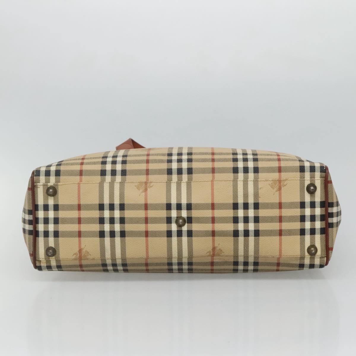 Burberry Nova Check Beige Canvas Shoulder Bag (Pre-Owned)
