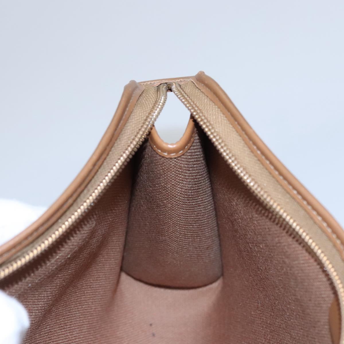 Dior Honeycomb Beige Canvas Clutch Bag (Pre-Owned)