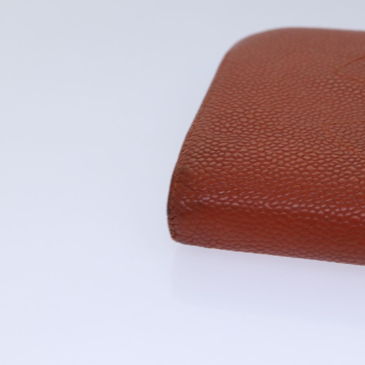Chanel Porte Carte Orange Leather Wallet (Pre-Owned)