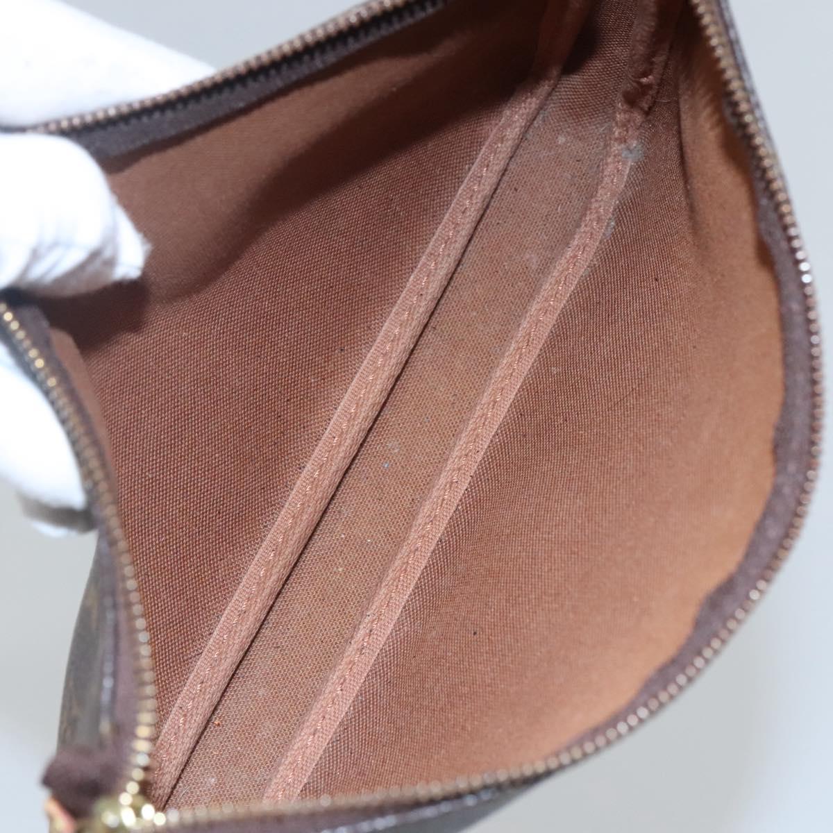Louis Vuitton Pochette Accessoire Brown Canvas Clutch Bag (Pre-Owned)